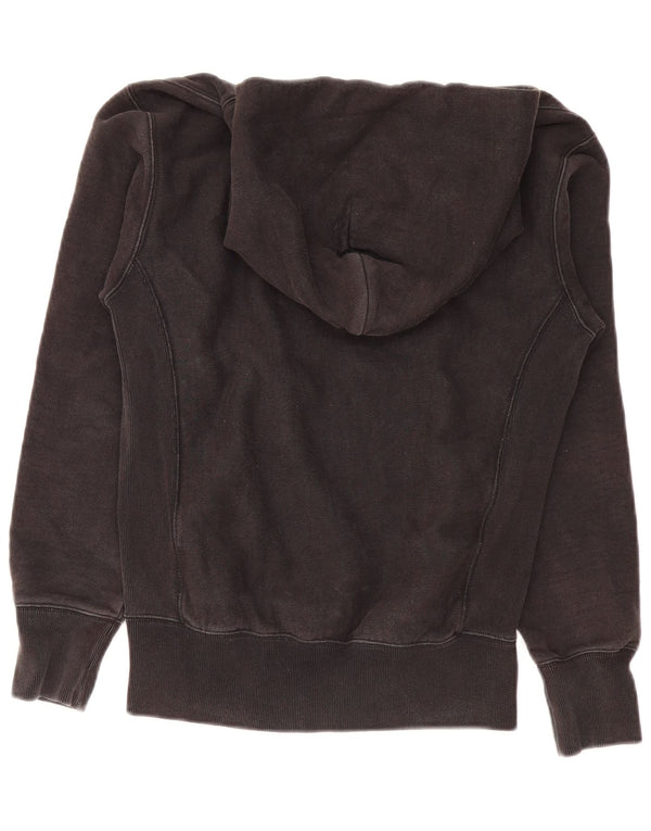 Damska bluza z kapturem Champion Reverse Weave Oversize z grafiką UK 6 XS w kolorze czarnym