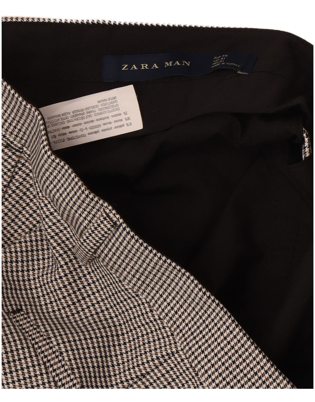Męskie spodnie chino Zara EU 40 Medium W31 L25 Szara pepitka