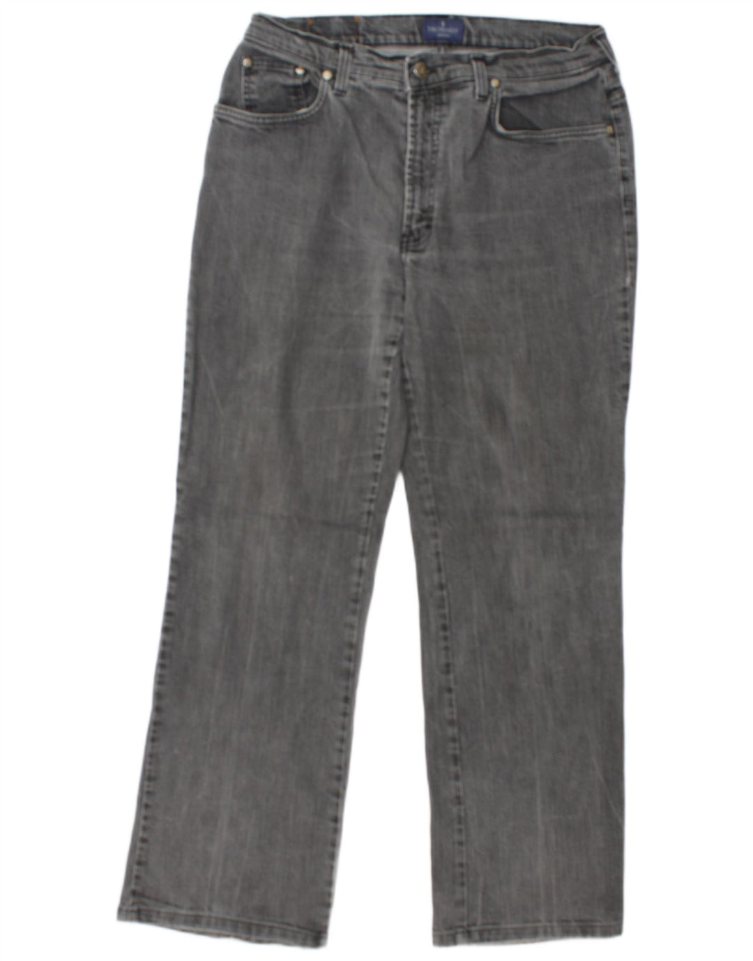 TRUSSARDI Womens Straight Jeans W34 L28 Grey Cotton