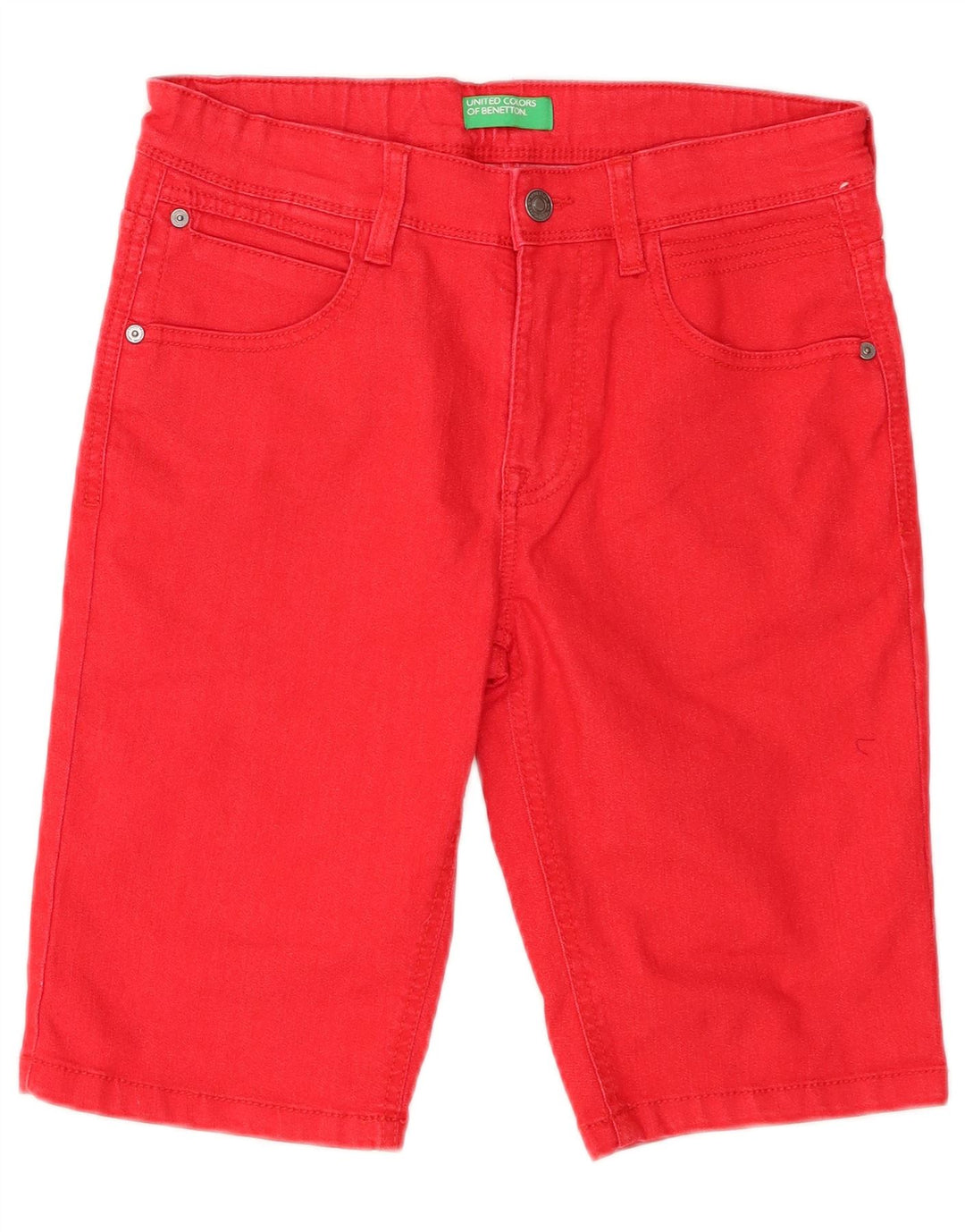 Spodenki jeansowe chłopięce Benetton 15-16 lat W29 czerwone