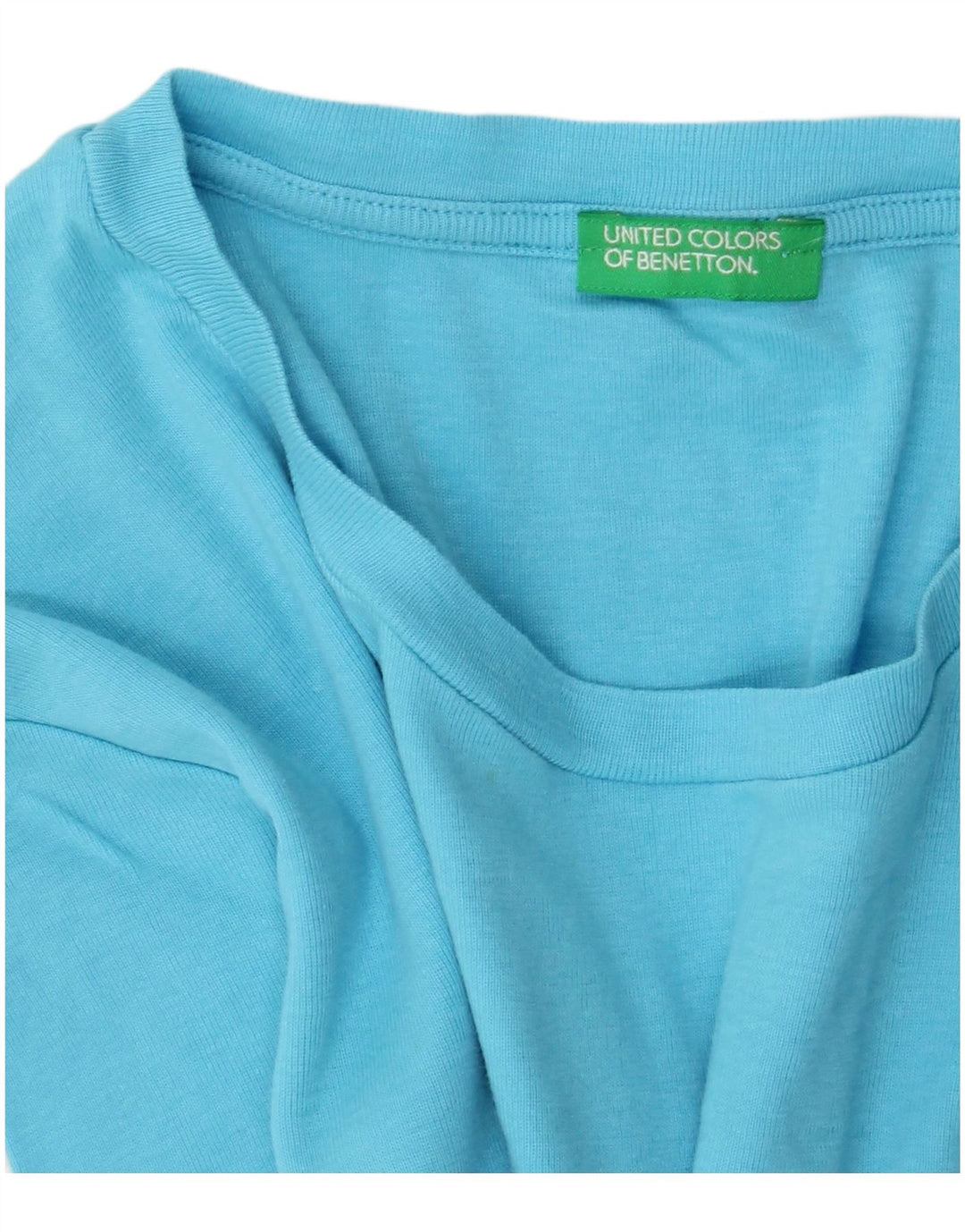 Damska koszulka graficzna Benetton Top UK 14 Medium Blue