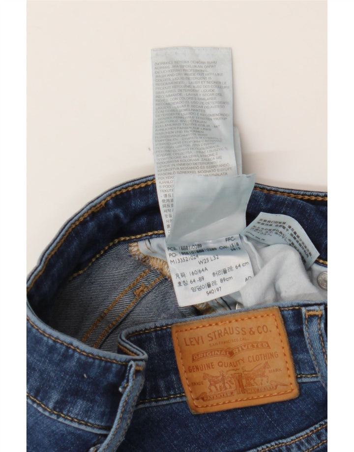 Damskie jeansy LEVI'S 711 Skinny W25 L32 Niebieskie bawełniane