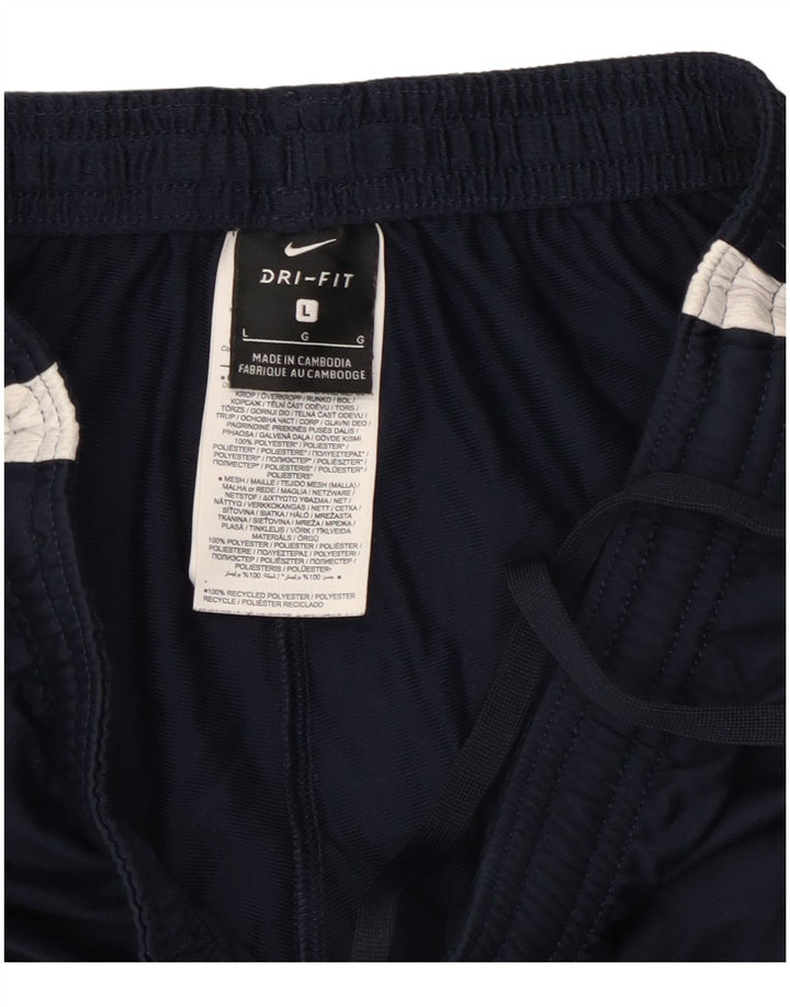 Męskie spodnie dresowe Nike Dri Fit, duży, granatowy, kolorowy poliester