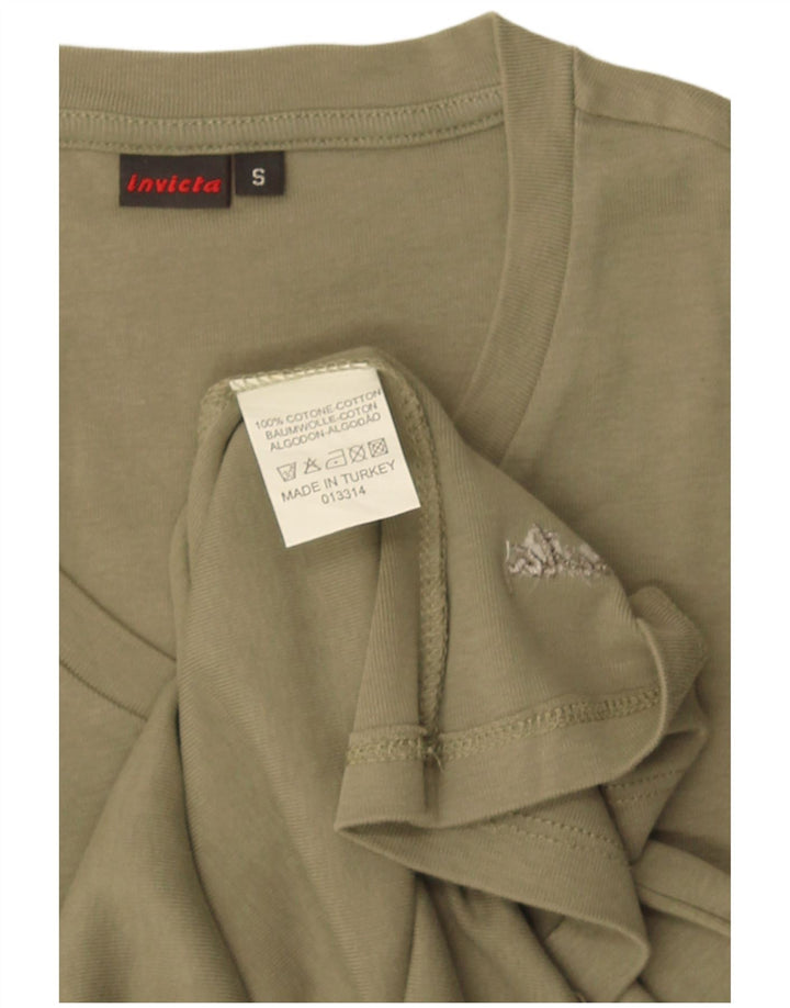T-shirt damski Invicta Top UK 8, mały, bawełniany khaki