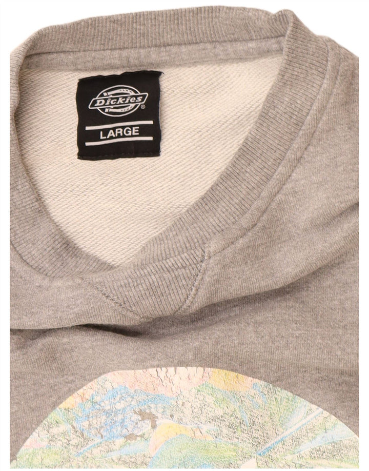Męska bluza z grafiką Dickies, duża, szara bawełna
