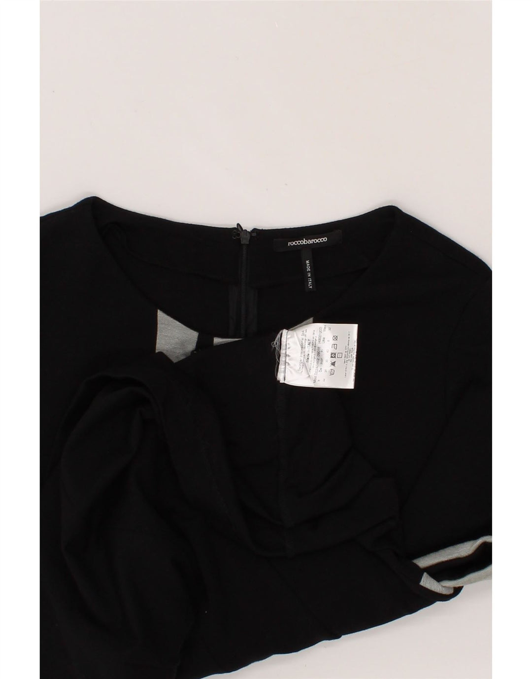 ROCCOBAROCCO Womens 1/2 Sleeve A-Line Dress IT 44 Medium Black Colourblock Vintage Roccobarocco and Second-Hand Roccobarocco from Messina Hembry 