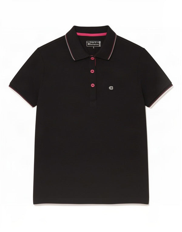 Damska koszulka polo Champion Heritage Fit UK 10, mała czarna