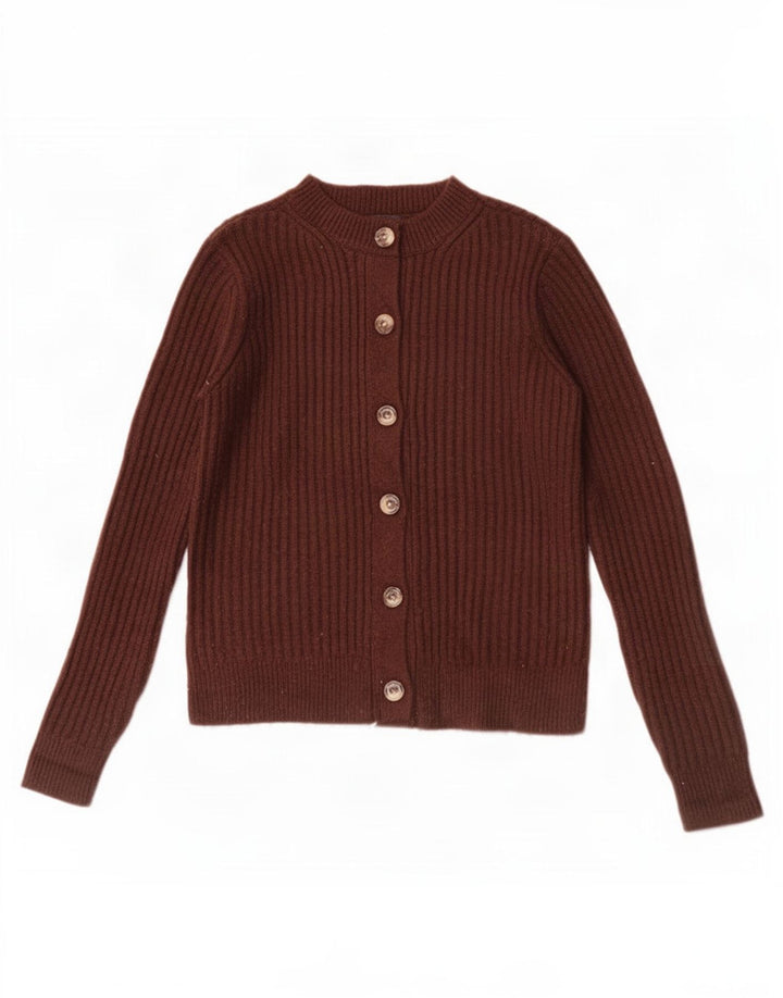 Marks & Spencer Damski sweter rozpinany UK 6 XS, brązowy poliester
