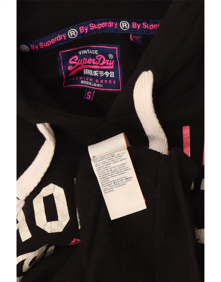 Męski sweter z kapturem Superdry Hornets Graphic UK 10, mały, czarny, bawełniany