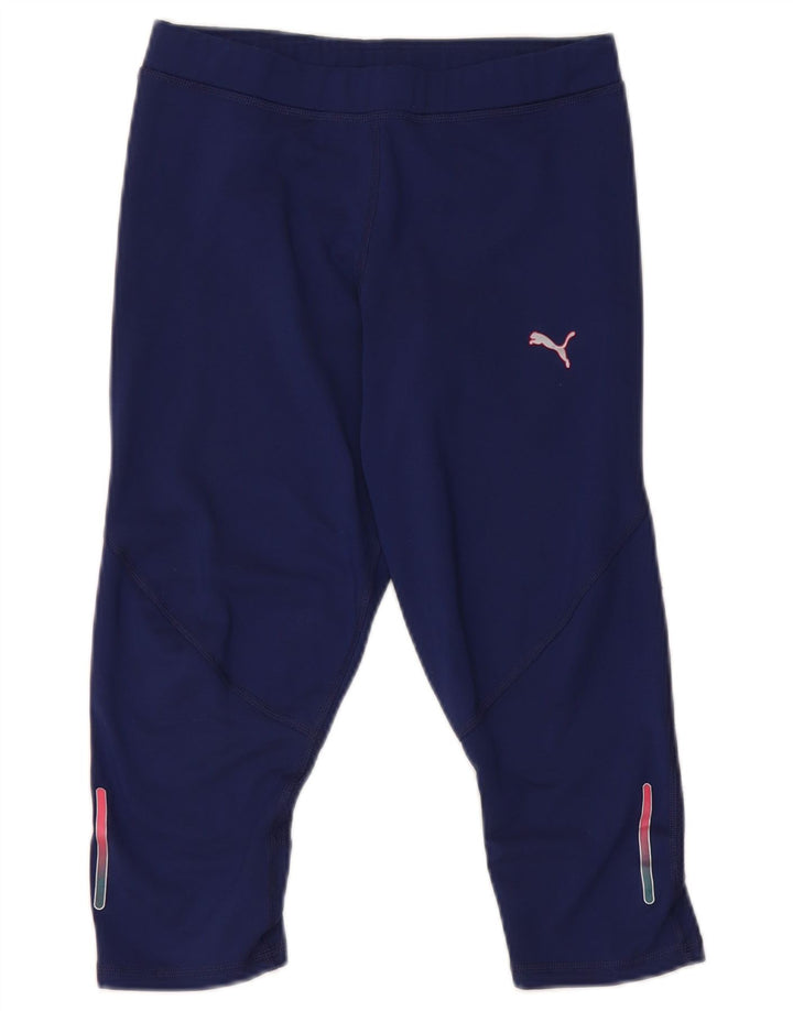 Damskie legginsy Capri Puma UK 10, małe, granatowe, poliestrowe