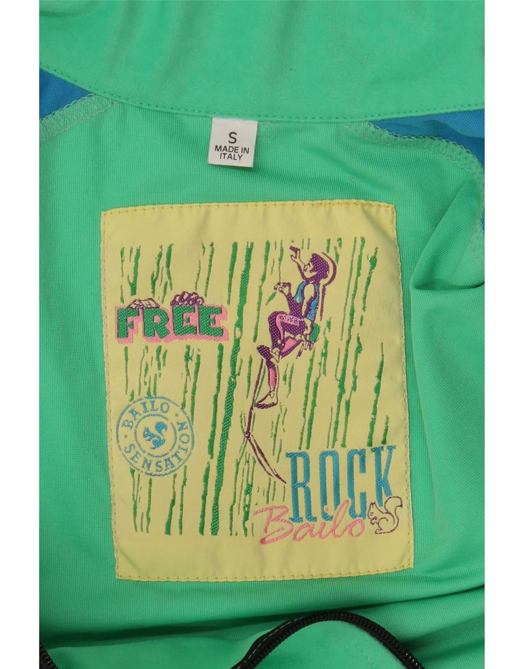 Męska kurtka dresowa BAILO z grafiką, mała, zielona, z blokami kolorów