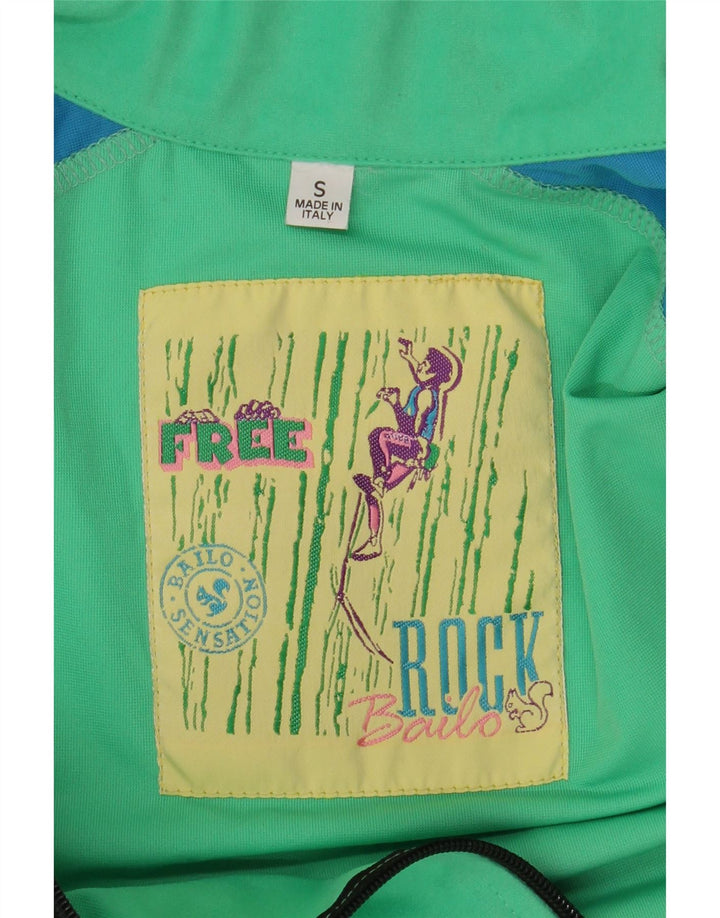 Męska kurtka dresowa BAILO z grafiką, mała, zielona, z blokami kolorów