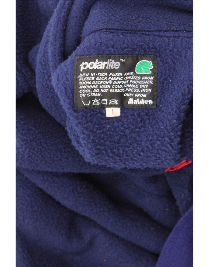 Męski sweter polarowy Malden z kołnierzykiem, duży, niebieski
