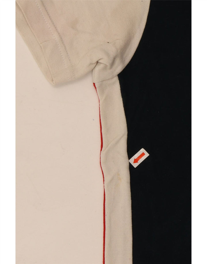 Damska koszulka z grafiką CHAMPION Top UK 18 XL, granatowa, bawełniana w bloki kolorów