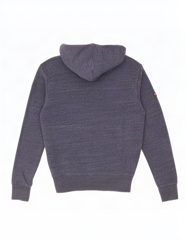 Męski sweter z kapturem Superdry z grafiką, średni, granatowy, bawełniany w cętki