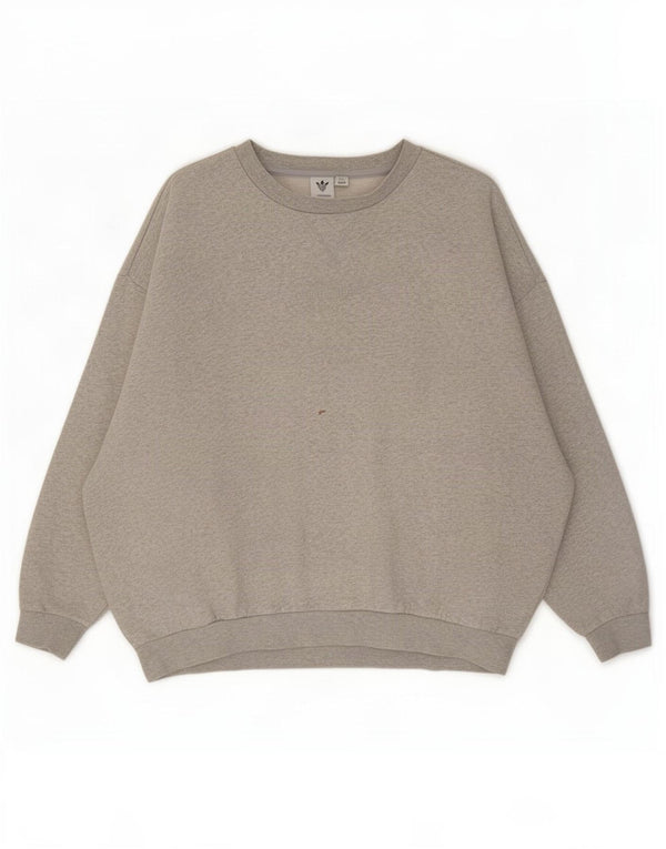 Damska bluza oversize Adidas, UK 12, średnia szara, nakrapiana bawełna