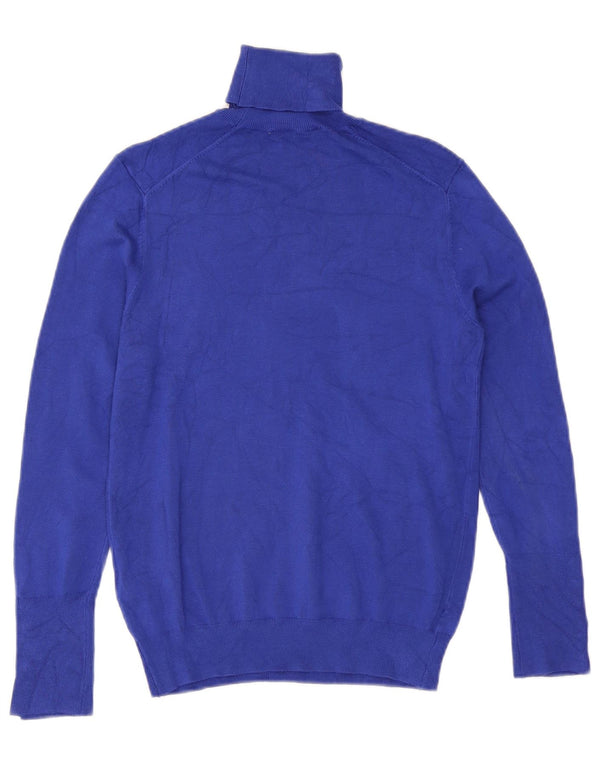 Damski sweter z golfem Zara UK 14, duży, niebieski, wiskoza