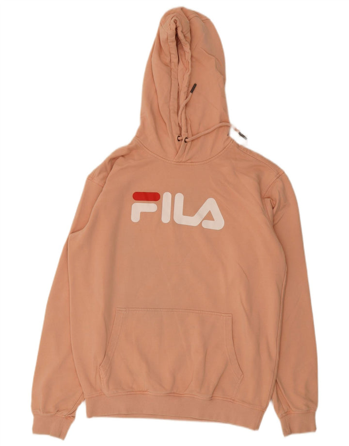Męski sweter z kapturem Fila, średnioróżowy, bawełniany