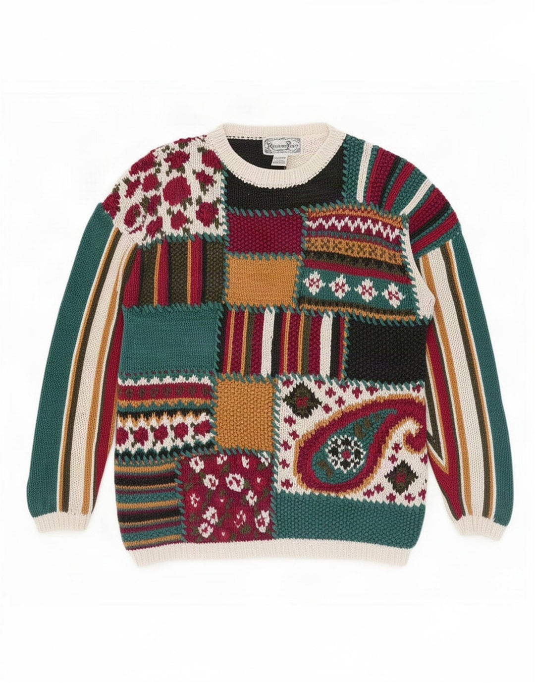 Sweter damski z okrągłym dekoltem Reference Point UK 16, duży, wielokolorowy N
