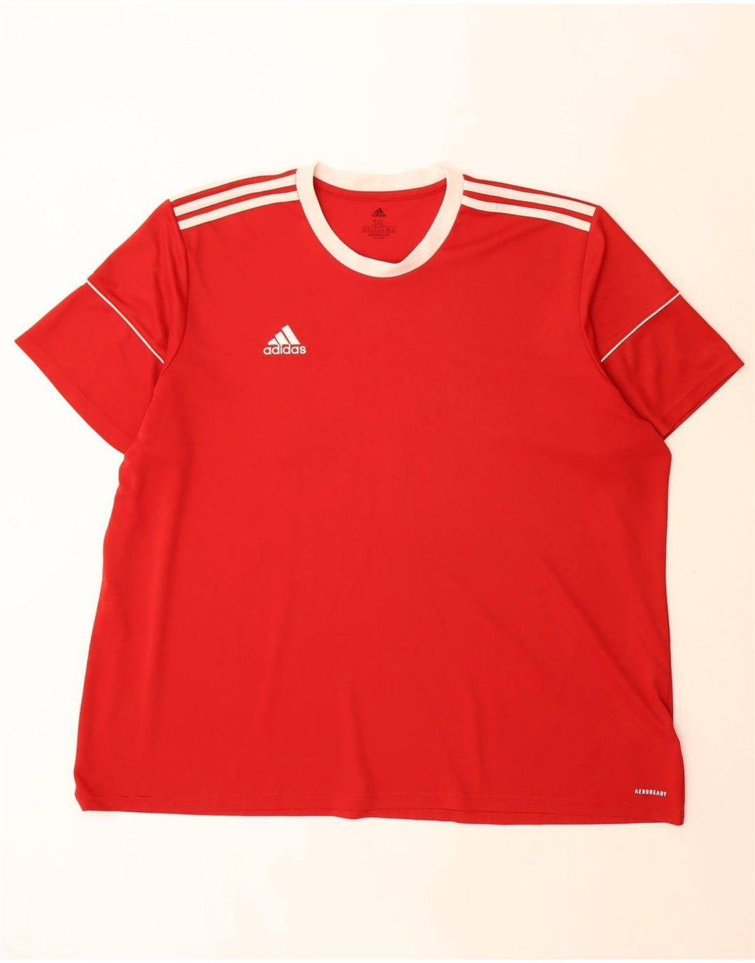 Adidas Męski T-shirt Aeroready Top 3XL Czerwony Poliester