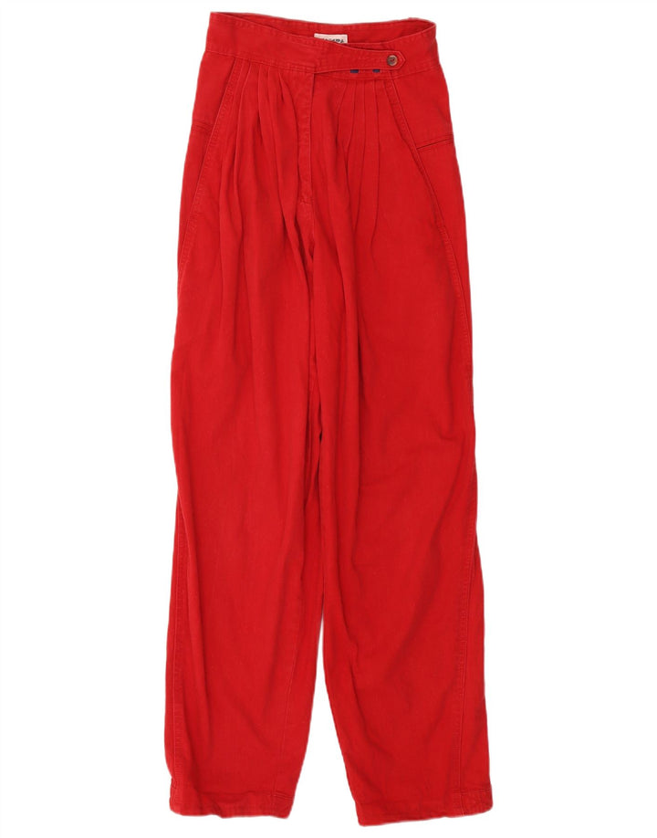 Vintage damskie spodnie na co dzień W24 L29 czerwone