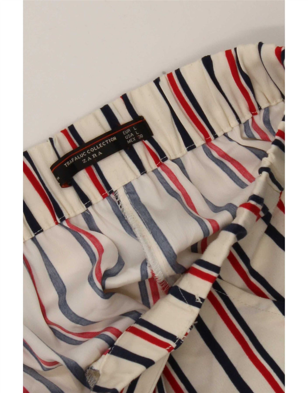 Spodnie damskie Zara Capri duże W34 L22 w białe paski