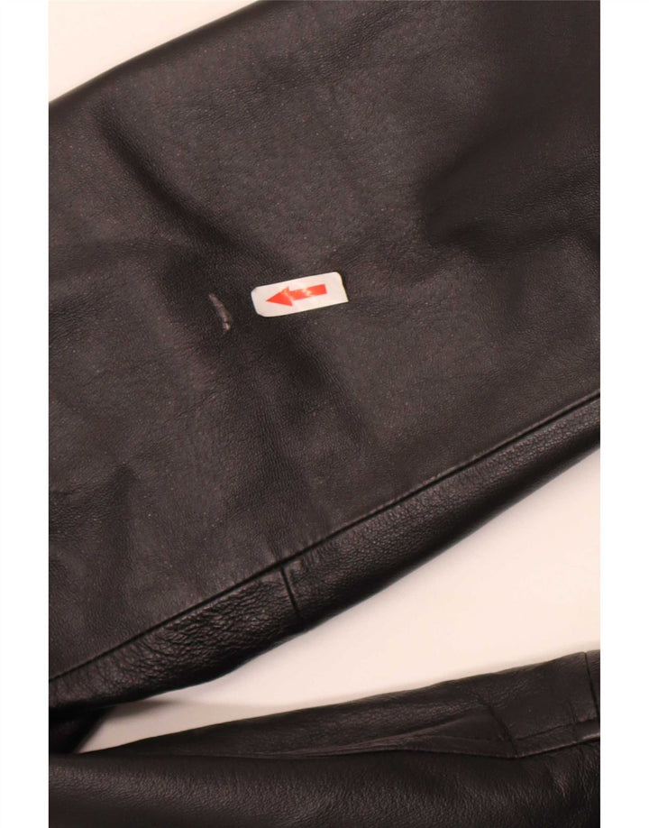Vintage męska kurtka skórzana IT 46 Small Black