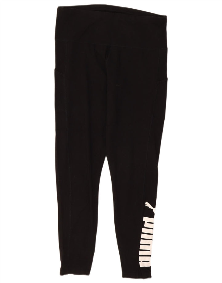 Damskie legginsy z grafiką PUMA UK 14, duże, czarne, bawełniane