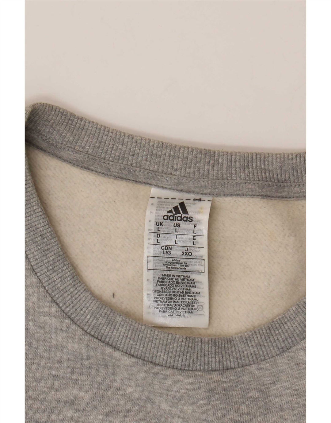 Bluza męska Adidas, duża, szara, bawełniana