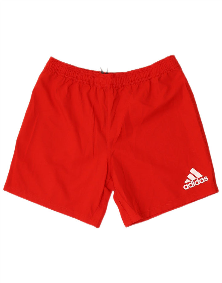 Męskie spodenki sportowe Adidas, duże, czerwone, poliestrowe