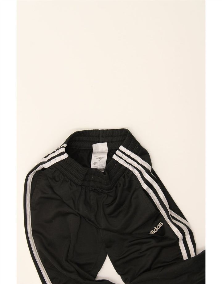 ADIDAS Girls Tracksuit Trousers 7-8 Years Small  Black Polyester Vintage Adidas and Second-Hand Adidas from Messina Hembry 