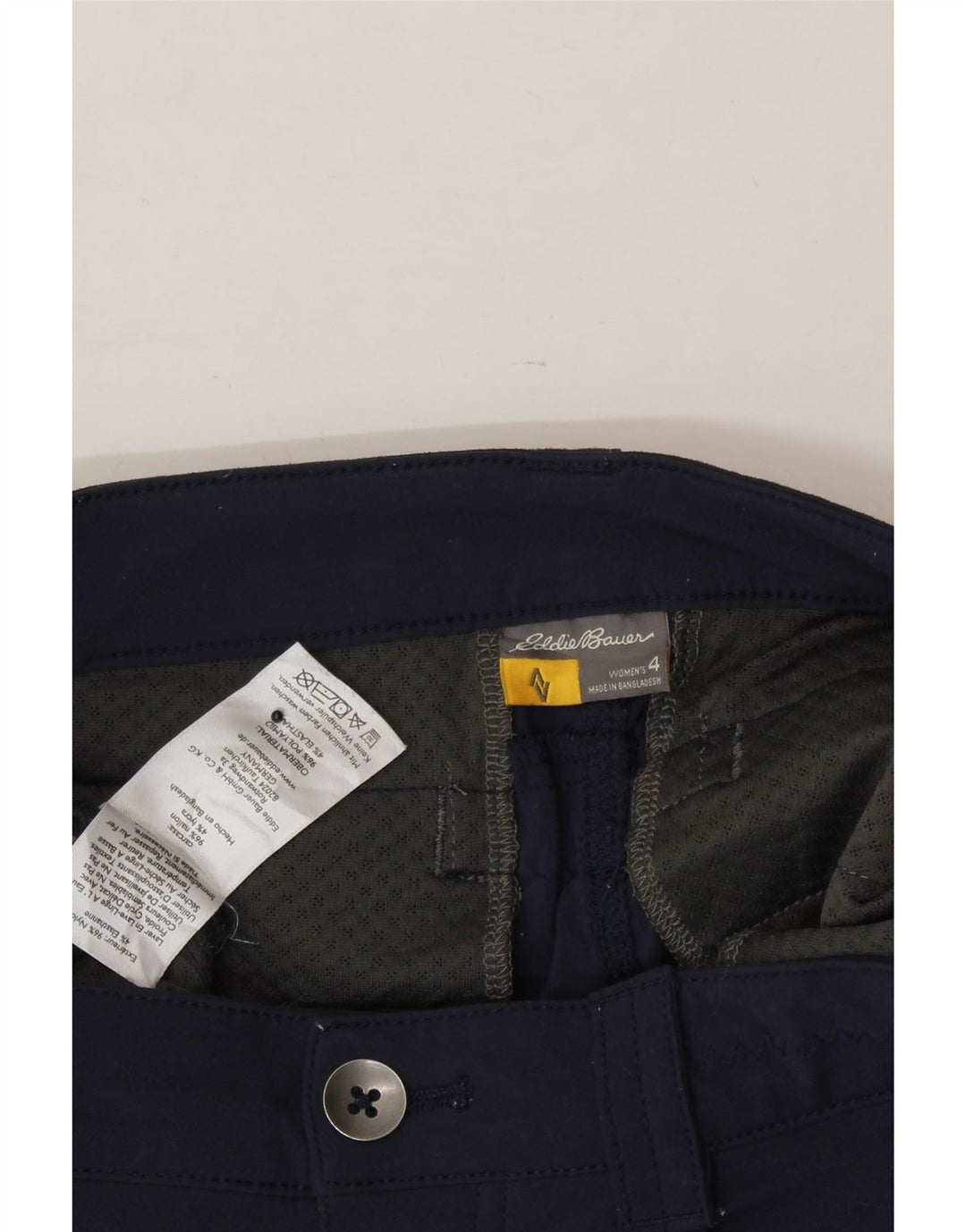 EDDIE BAUER Womens Casual Shorts US 4 Small W27 Navy Blue Nylon Vintage Eddie Bauer and Second-Hand Eddie Bauer from Messina Hembry 