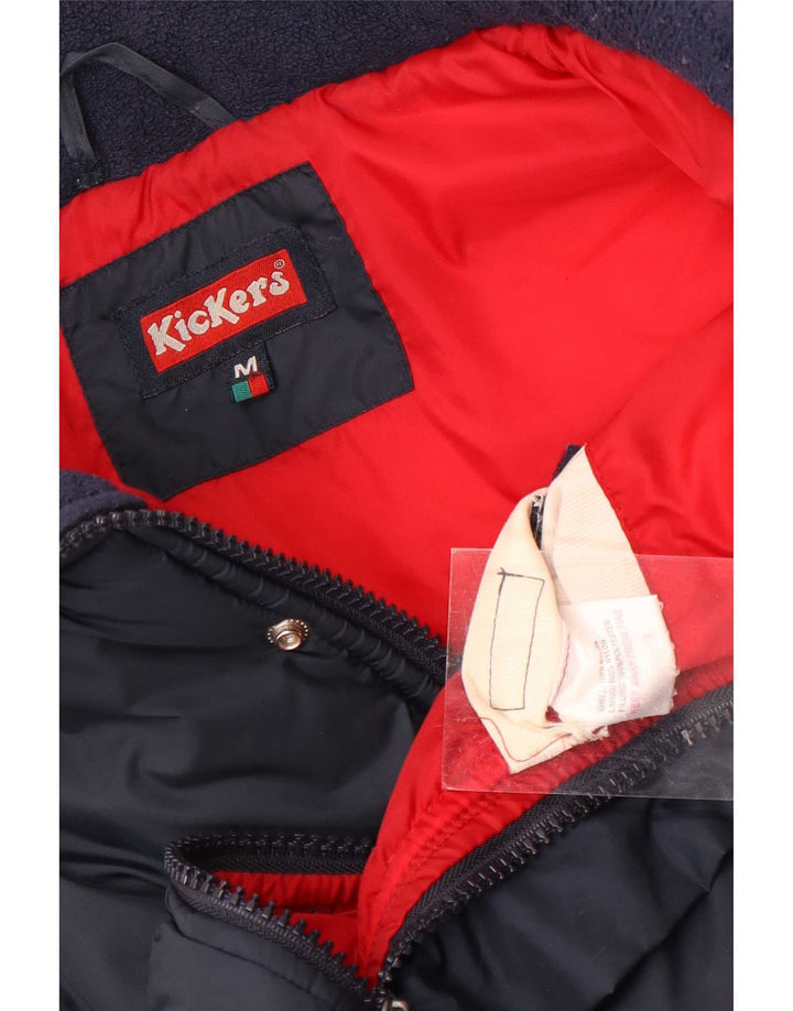 Męska kurtka wyściełana Kickers UK 38 Średni granatowy nylon w blokach kolorów