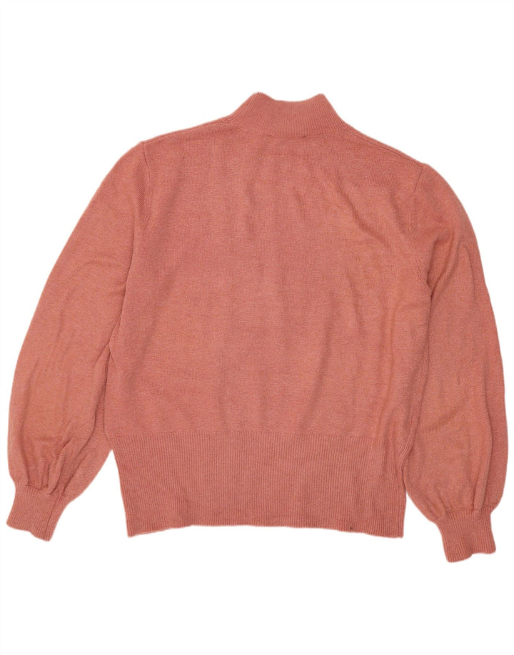 Damski sweter z golfem Oasis UK 18 XL, różowy poliester