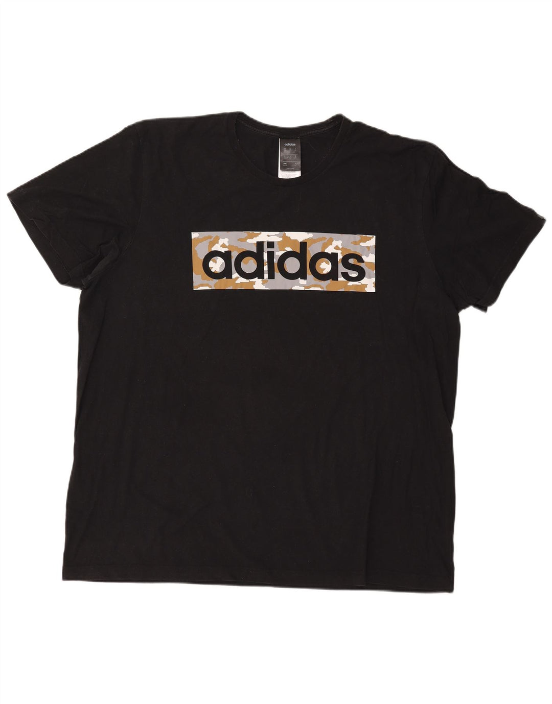 Męska koszulka z grafiką ADIDAS, 2XL, czarna, bawełniana