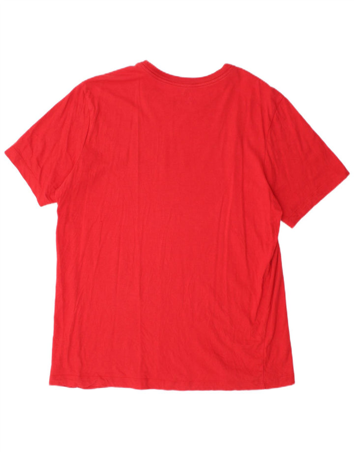 Męski T-shirt z grafiką Nike, duży, czerwony, bawełniany