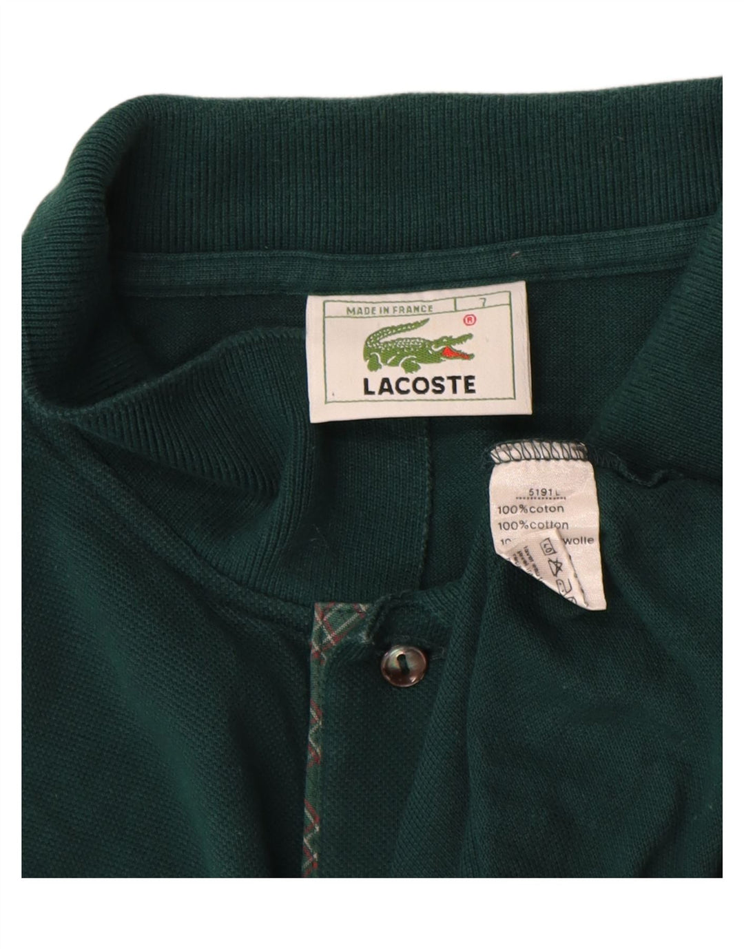Męska koszulka polo Lacoste, rozmiar 7, 2XL, zielona bawełna
