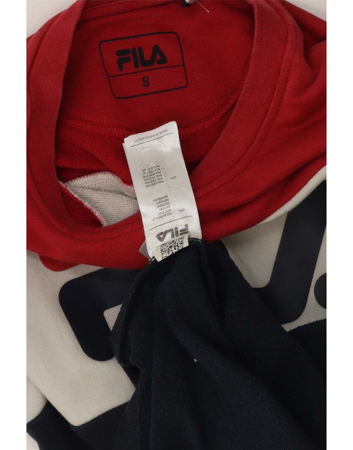 Męska bluza z grafiką Fila, mała, wielobarwna, bawełniana z blokami kolorów