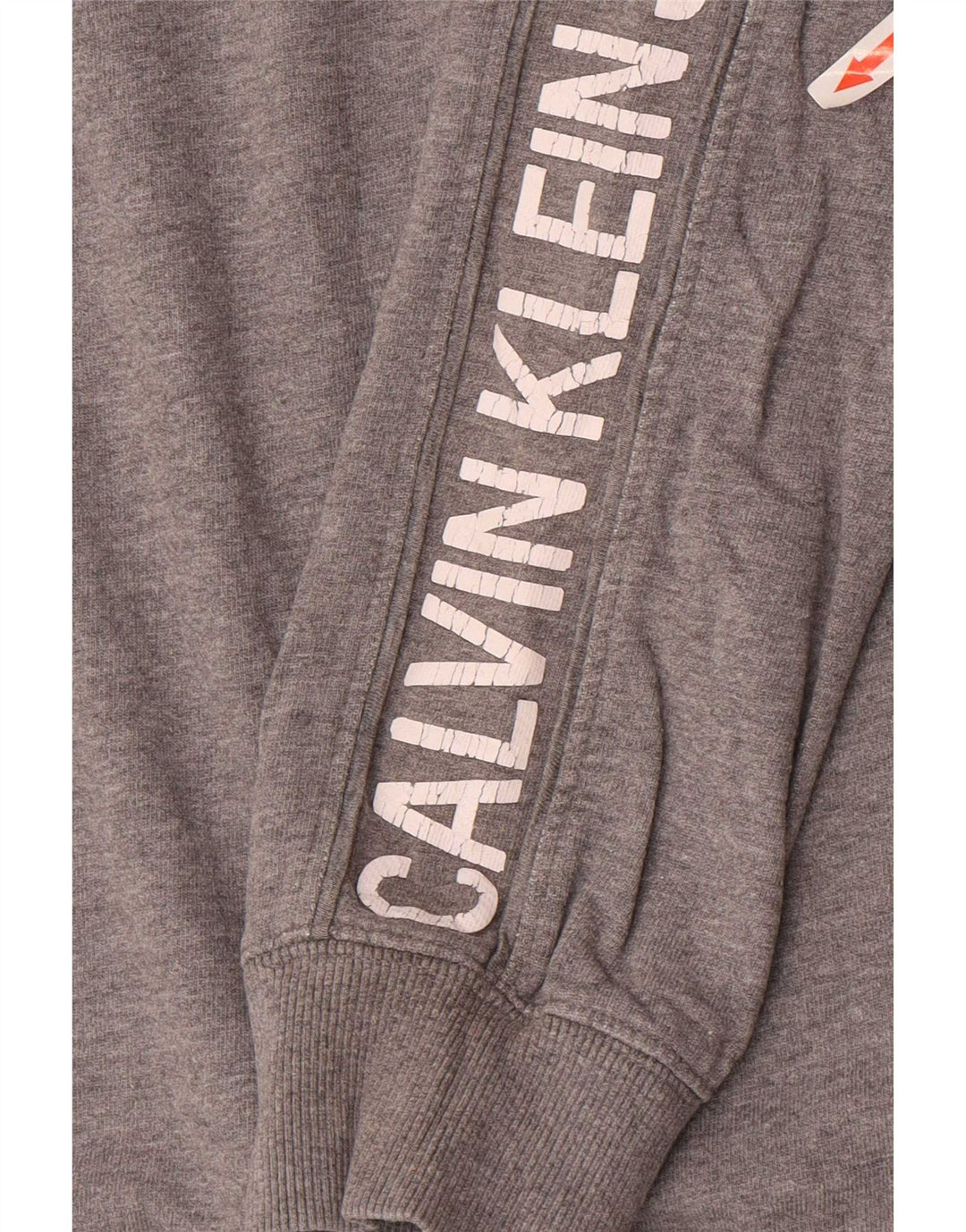 Męska bluza z grafiką Calvin Klein Jeans, średnioszara, bawełniana