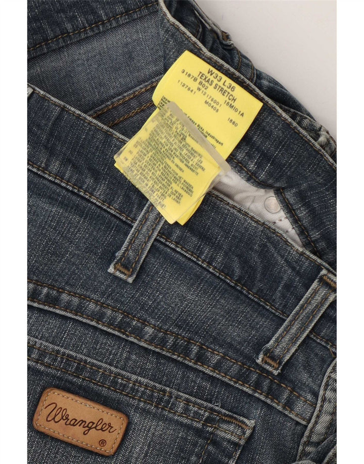 Męskie jeansy Wrangler Texas Stretch Straight W33 L30 Niebieskie, bawełniane