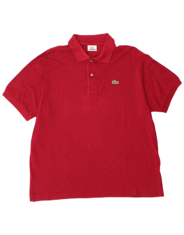 Męska koszulka polo LACOSTE, rozmiar 6 XL, czerwona, bawełniana
