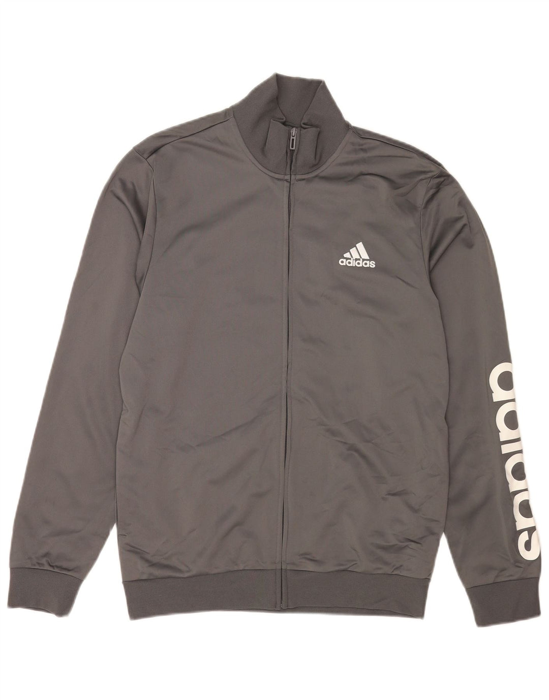 Męska bluza dresowa Adidas z grafiką UK 40/42 Średni szary poliester