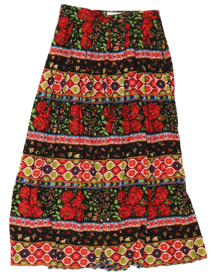 Damska plisowana spódnica maxi Benetton IT 44 Medium W28 wielobarwny kwiatowy