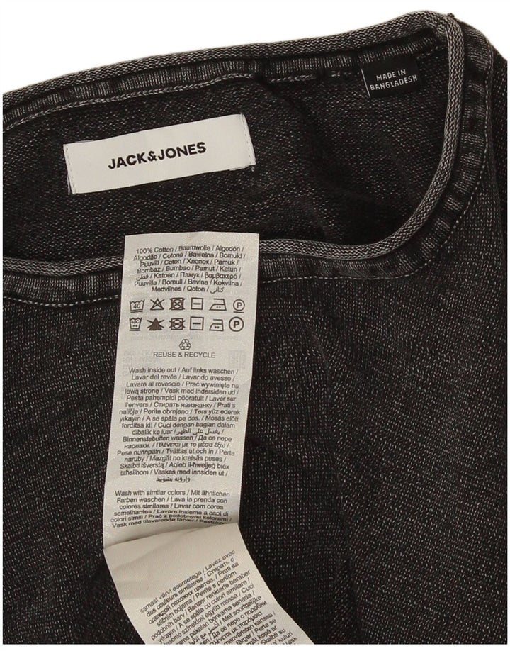 Męski top Jack & Jones z długim rękawem, średnioszary, bawełniany