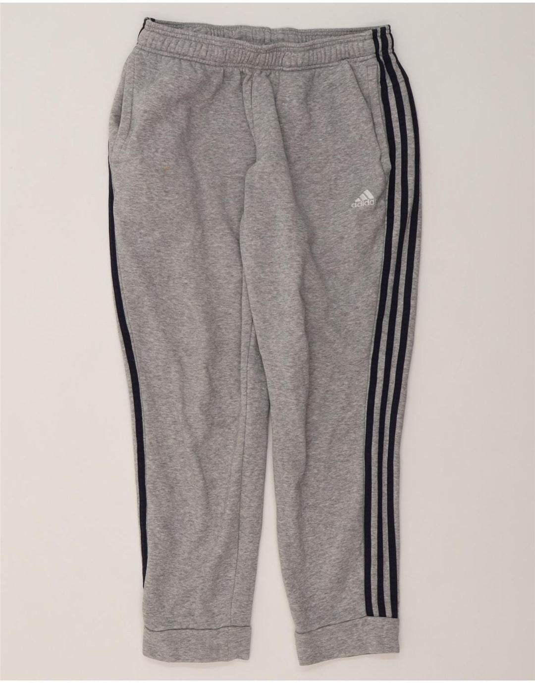 Męskie spodnie dresowe Adidas, duże, szare, nakrapiane