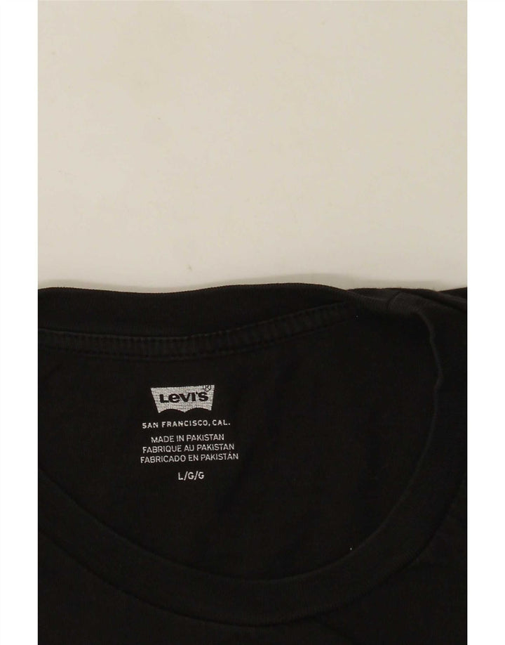 Męski T-shirt z grafiką Levi's, duży, czarny