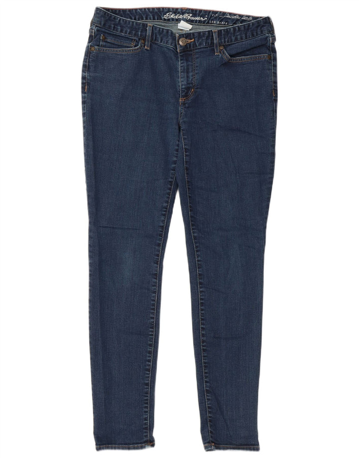 EDDIE BAUER Damskie Dżinsy Skinny US 12 Large W32 L28 Niebieskie