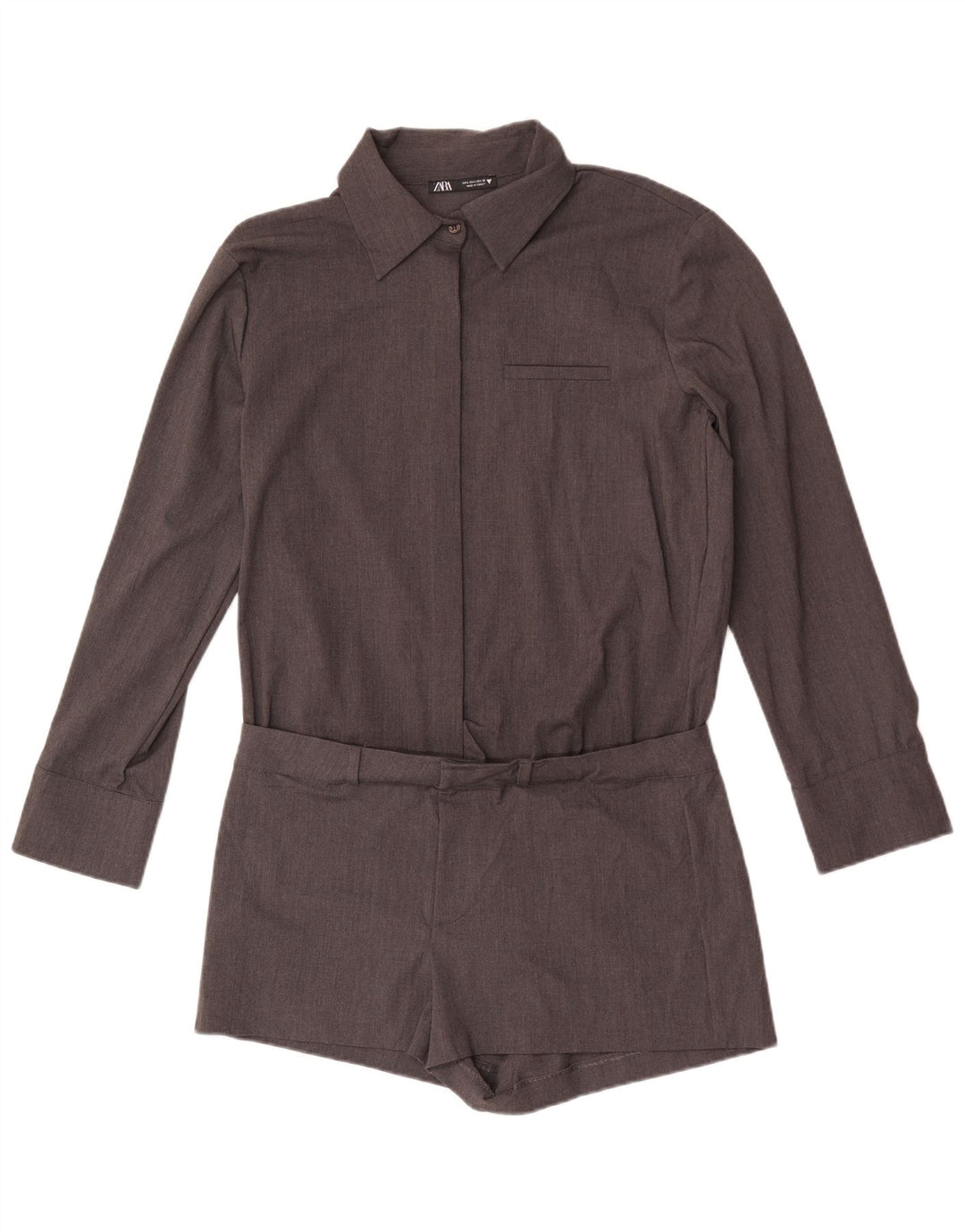 Damska koszula Zara Playsuit UK 16, duża, szary poliester