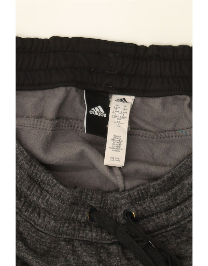 ADIDAS Womens Tracksuit Trousers UK 8/10 Small  Grey Flecked Polyester Vintage Adidas and Second-Hand Adidas from Messina Hembry 