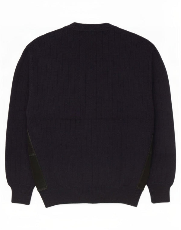 Męski sweter rozpinany Malagrida XL granatowy Argyle/diamentowa wiskoza